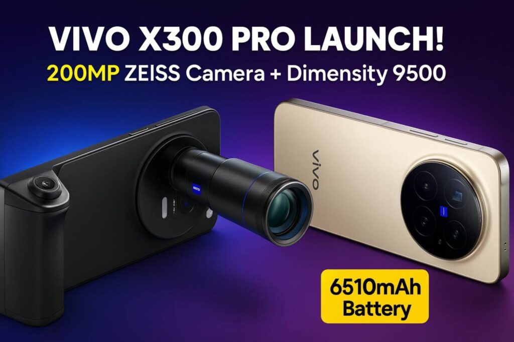 Vivo X300 Pro Launch in India: 200MP ZEISS Camera, Dimensity 9500 और Premium Design के साथ — Price & Specs Revealed!