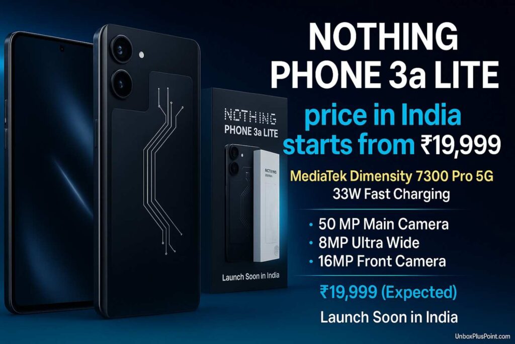 Nothing Phone 3a Lite Launch – ₹19,999 में Stylish 5G Phone, जानिए Features & Specs