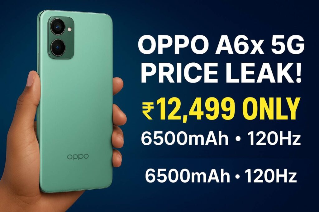 Oppo A6x 5G Price Leaked लॉन्च से पहले, 12,499 में 6500mAh बैटरी, India Launch Date, Specs Full Review