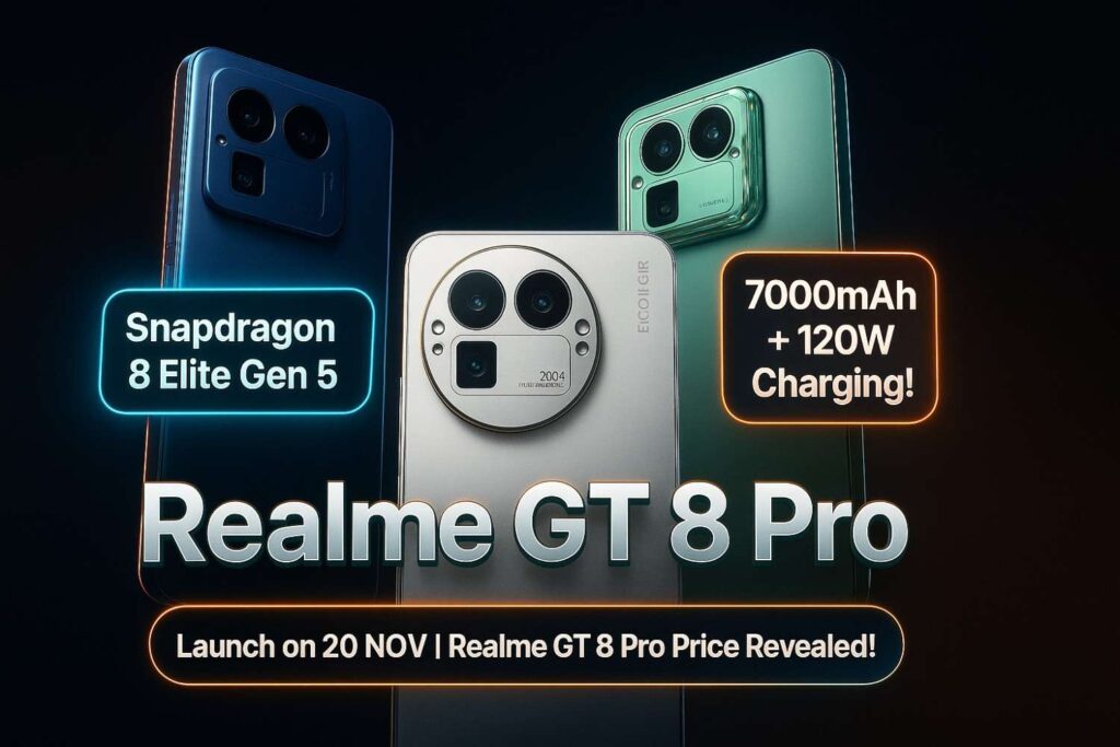 Realme GT 8 Pro भारत में लॉन्च – Snapdragon 8 Elite Gen 5 के साथ 20 नवंबर को होगी एंट्री!