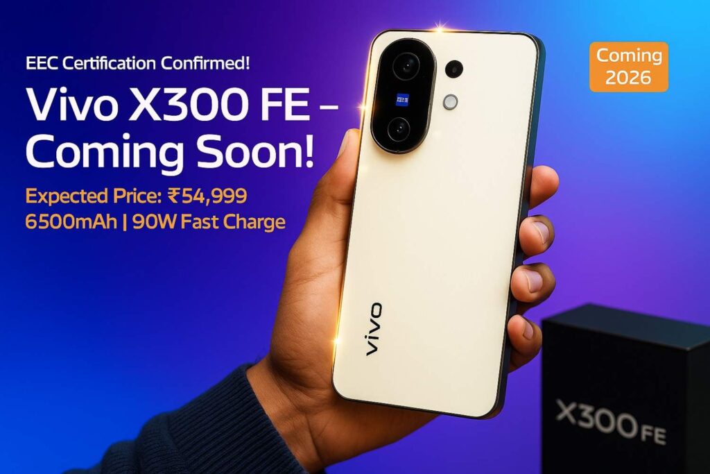 Vivo X300 FE EEC Certification के बाद लॉन्च के करीब – जानें Expected Price, Specs और Launch Date in India
