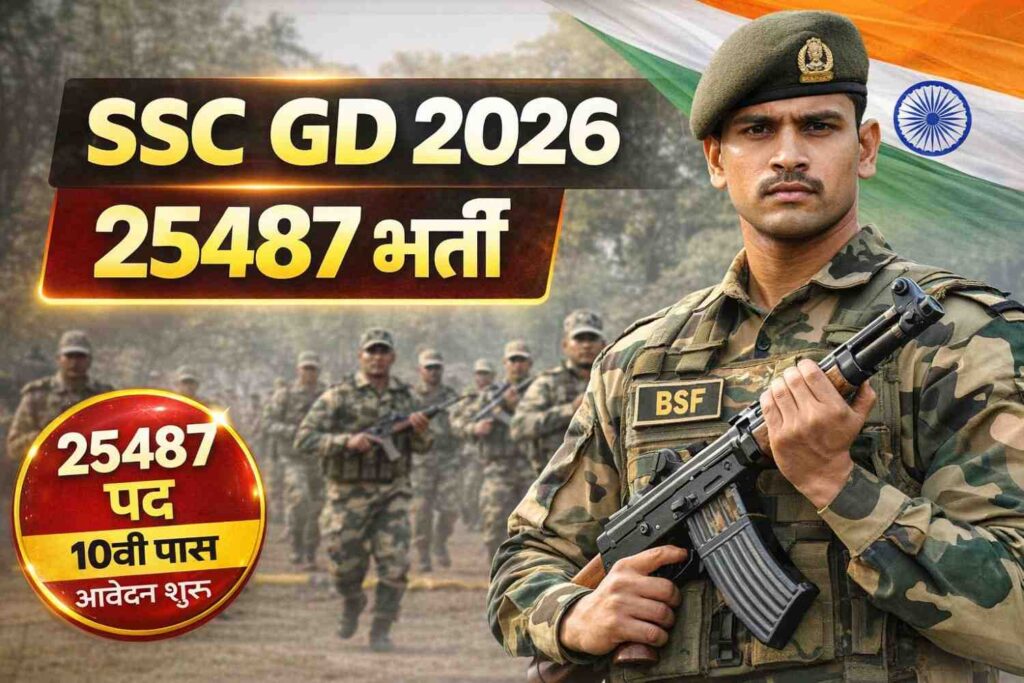 SSC GD Vacancy 2026 Apply Online, 25487 पदों पर बंपर भर्ती, Age, Salary, Selection