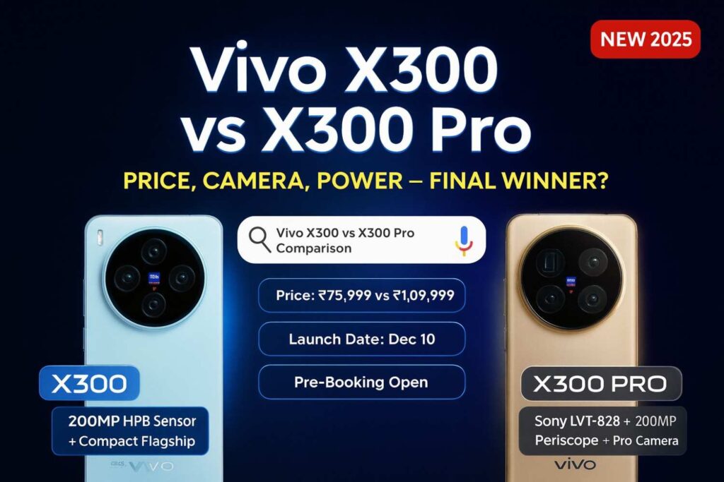 Vivo X300 vs X300 Pro भारत में लॉन्च, कीमत, कैमरा टेस्ट, फीचर्स और कौन सा मॉडल आपके लिए बेहतर Must Read