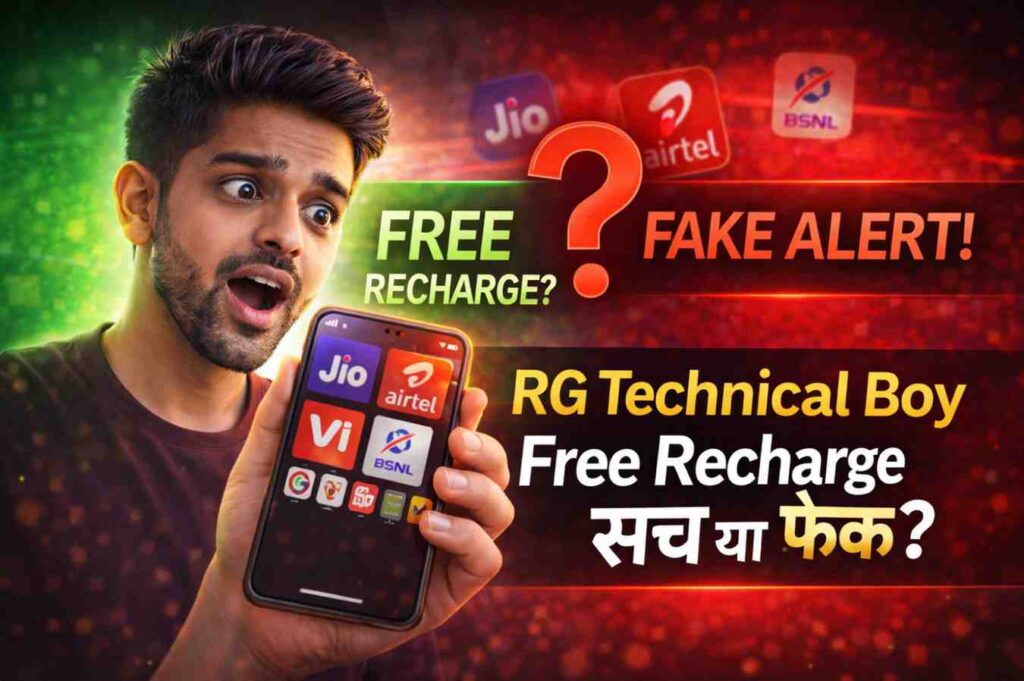 RG Technical Boy Free Recharge 2026, Jio, Airtel, VI, BSNL Real or Fake की पूरी सच्चाई