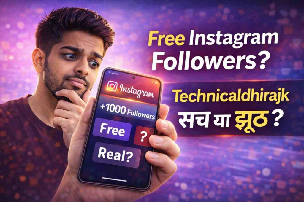 Technicaldhirajk Com 2026, Instagram Followers Free पाने का सच, 100% Real Followers या सिर्फ दावा?