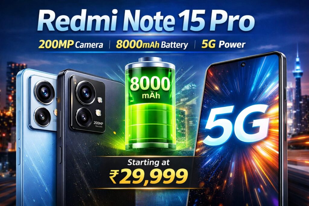 Redmi Note 15 Pro Price in India 2026, 200MP Camera, 8000 mAh Battery and Full Details