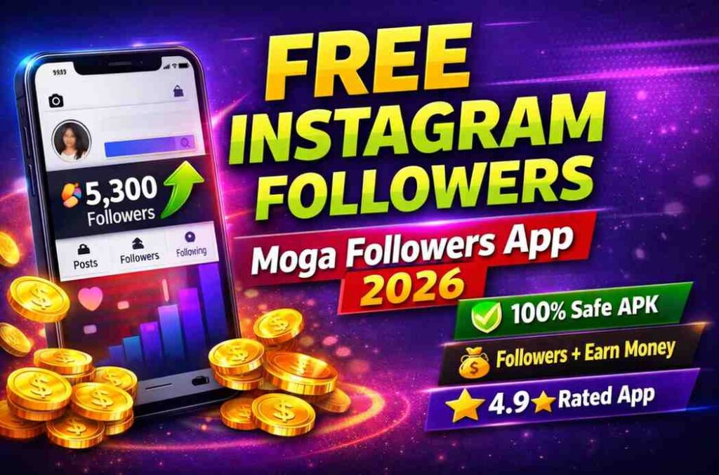 Moga Followers – #1 Instagram Growth App | Free APK (100% Safe)