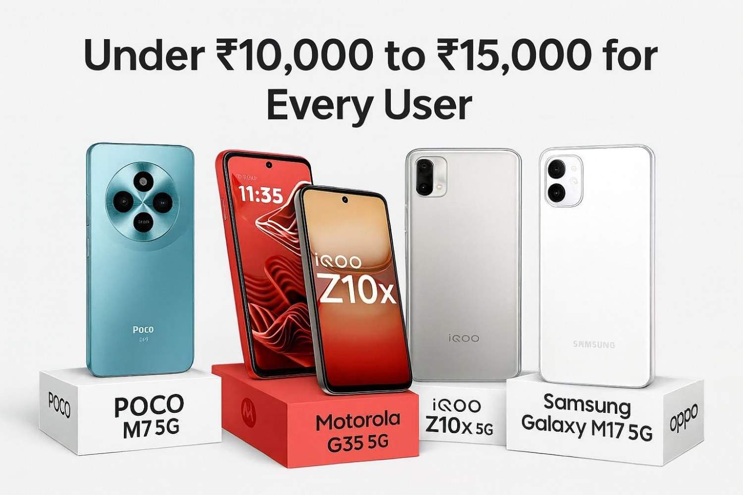 Best 5G Mobile Phones Under ₹10,000 to ₹15,000 – 2025 भारत में हर यूज़र के लिए बेस्ट फोन