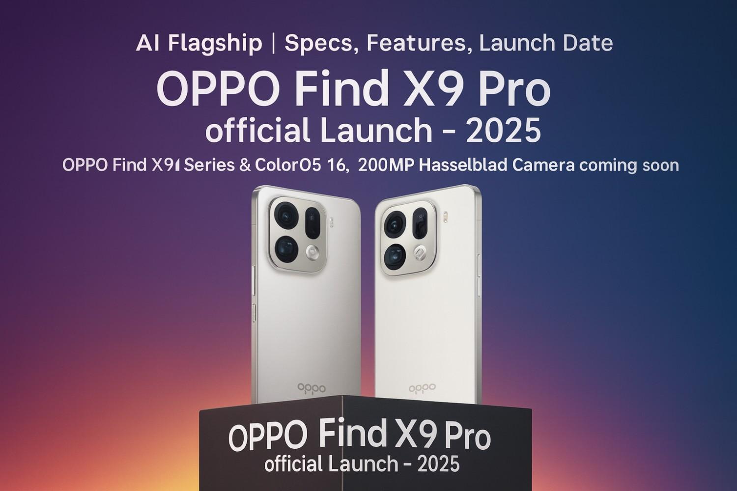 OPPO Find X9 Pro Price in India – 200MP Hasselblad Camera के साथ आने वाला AI Flagship | Specs, Features, Launch Date