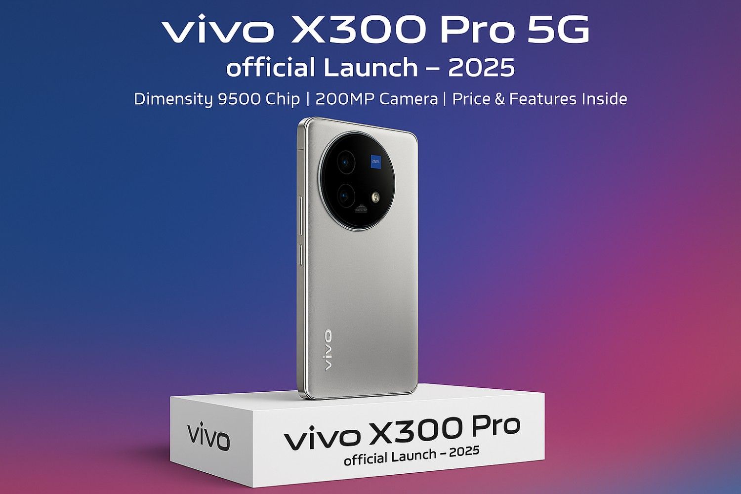 vivo X300 Pro specs 5G – Dimensity 9500 वाला Ultra Premium Flagship | Price & Key Features