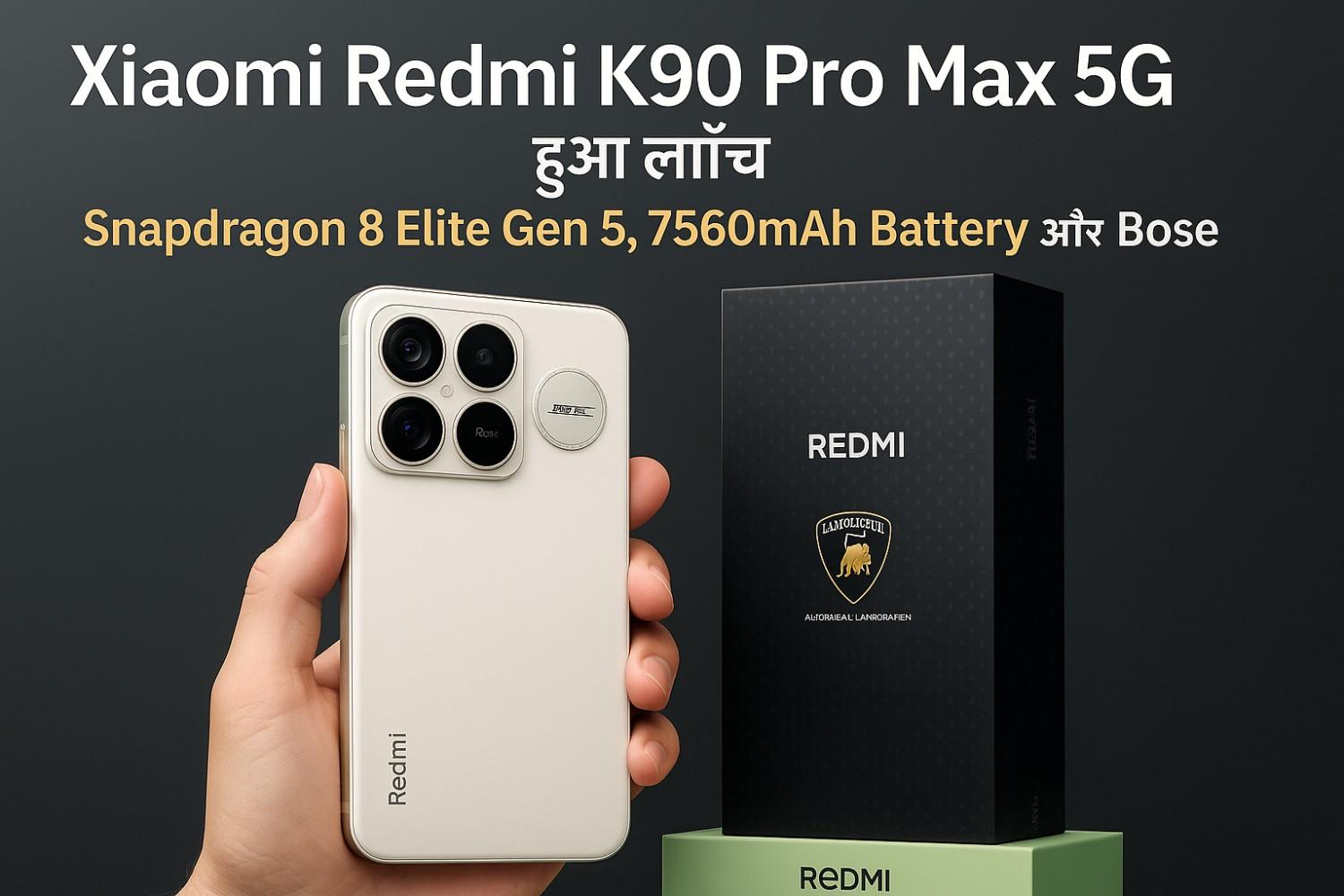 Xiaomi Redmi K90 Pro Max 5G हुआ लॉन्च — Snapdragon 8 Elite Gen 5, 7560mAh Battery और Bose Audio के साथ