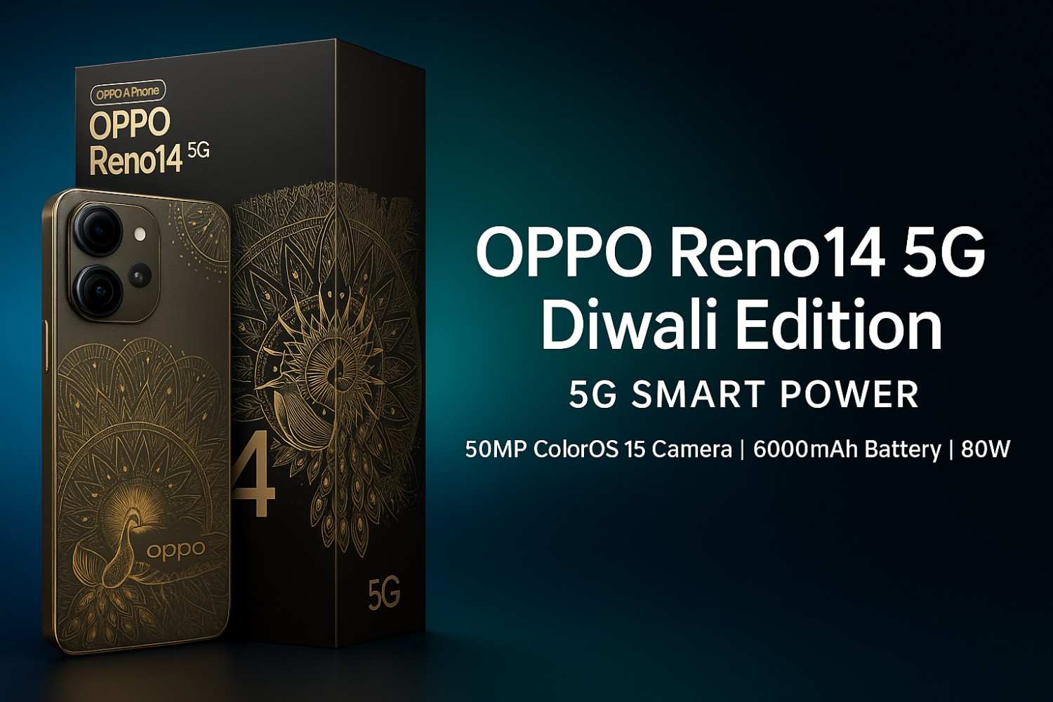 OPPO Reno14 5G Diwali Edition launch-दिवाली के लिए स्टाइलिश डिज़ाइन, 6,000mAh बड़ी बैटरी, मात्र ₹39,999 में
