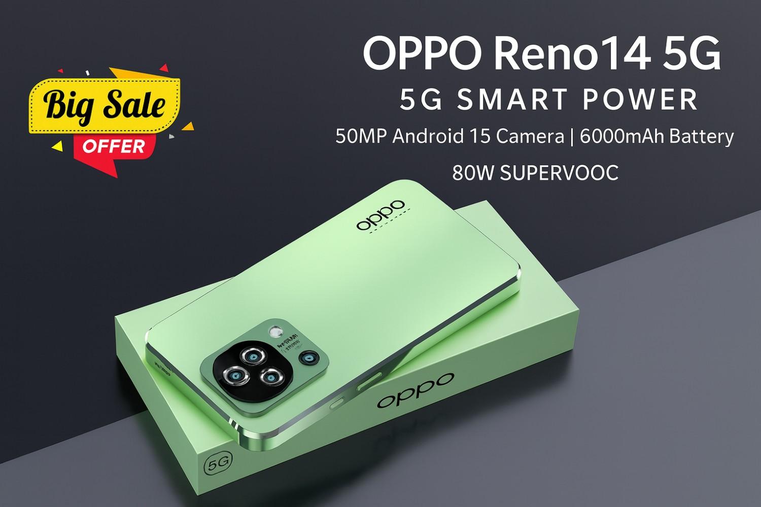 OPPO Reno14 5G – 8GB RAM, 256GB Storage वाला लॉन्च, मिलेगा 6000mAh बैटरी और 80W फास्ट चार्जिंग का कॉम्बो