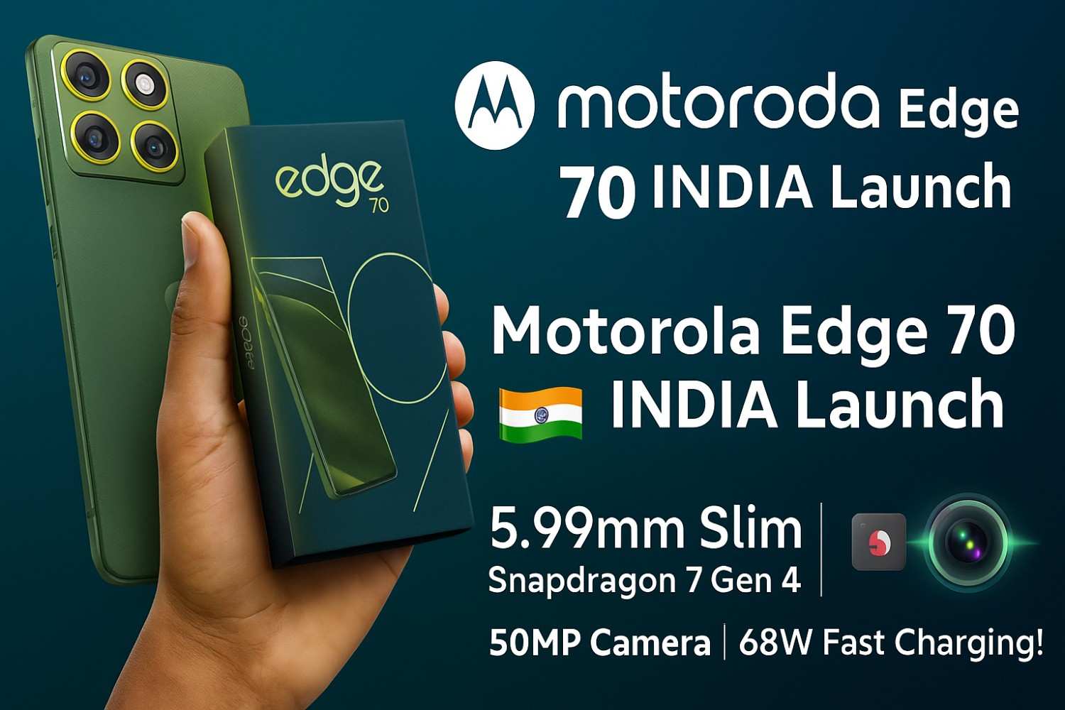 Motorola Edge 70 India Release Date, Price, Specifications & Full Details – Slim Design, 50MP Camera & Snapdragon 7 Gen 4 Power
