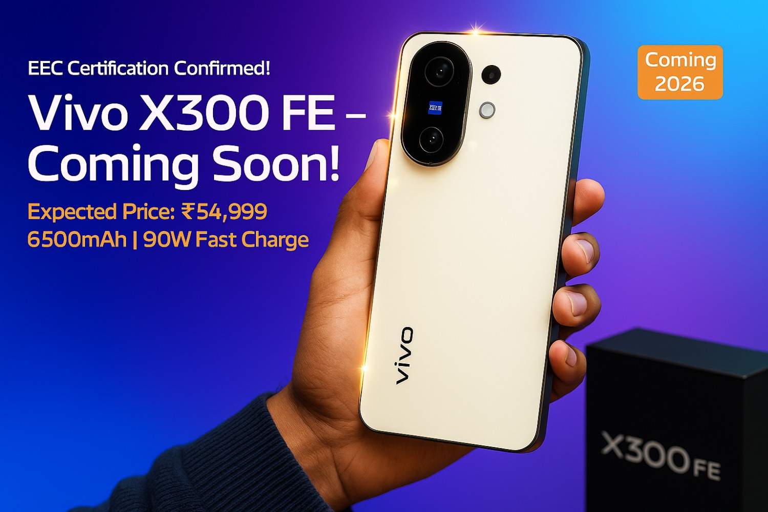 Vivo X300 FE EEC Certification के बाद लॉन्च के करीब – जानें Expected Price, Specs और Launch Date in India