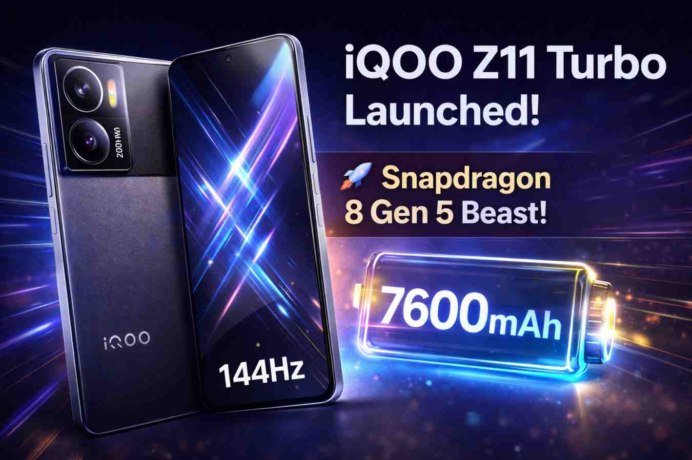 iQOO Z11 Turbo Launched in china with snapdragon 8 gen 5, कीमत, स्पेसिफिकेशन, इंडिया लॉन्च पूरी जानकारी