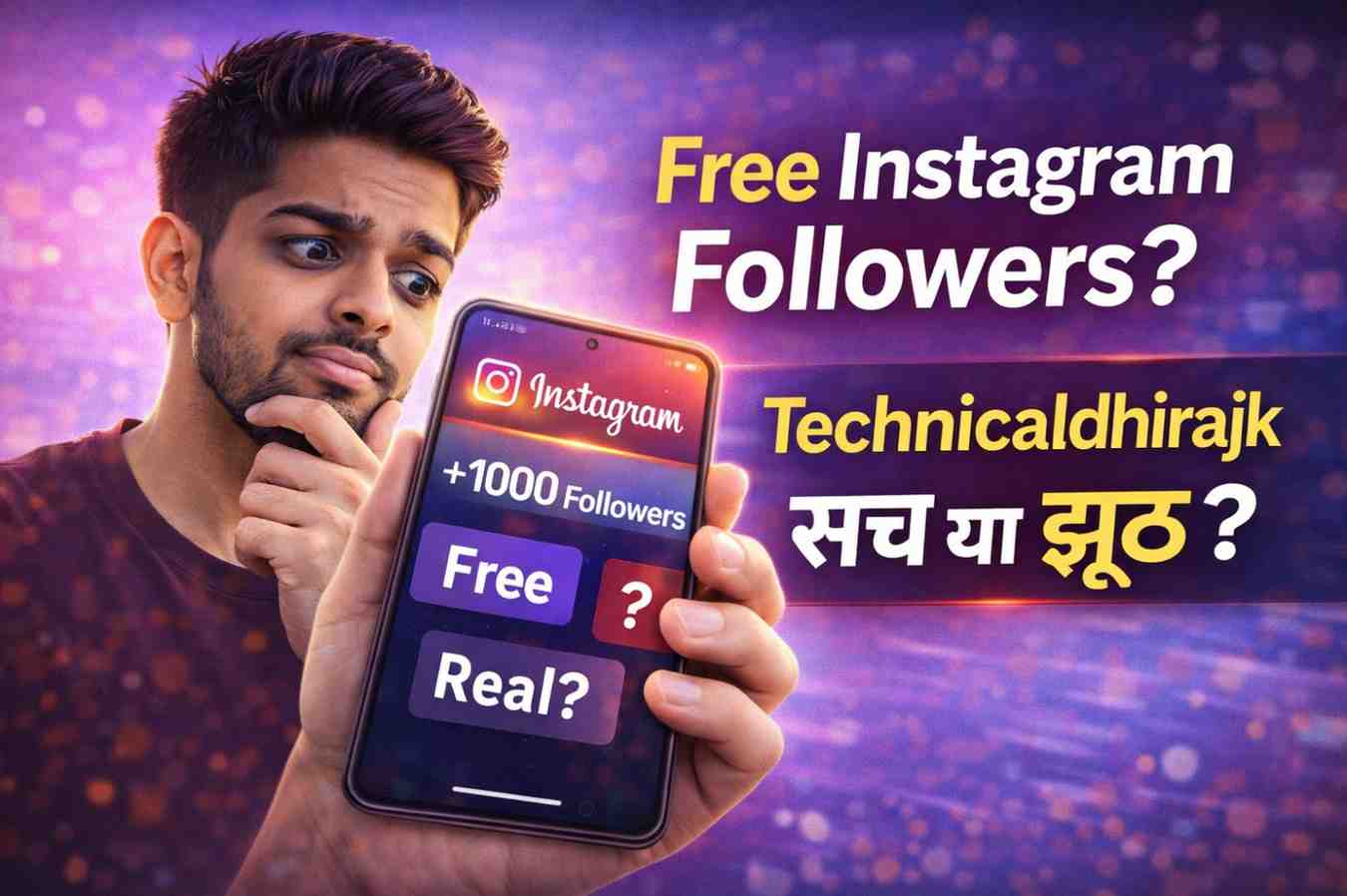Technicaldhirajk Com 2026, Instagram Followers Free पाने का सच, 100% Real Followers या सिर्फ दावा?
