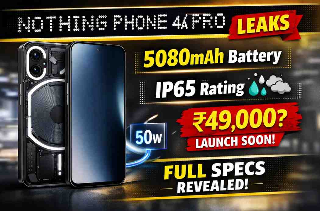 Nothing Phone 4a Pro Leaks, 5080mAh Battery, IP65 Rating, Price Launch Soon in India