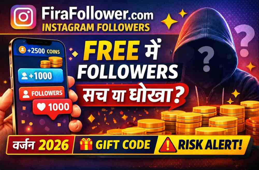 FiraFollower.com Instagram Followers Free Review 2026, Latest Version, Gift Code, सच या Risk